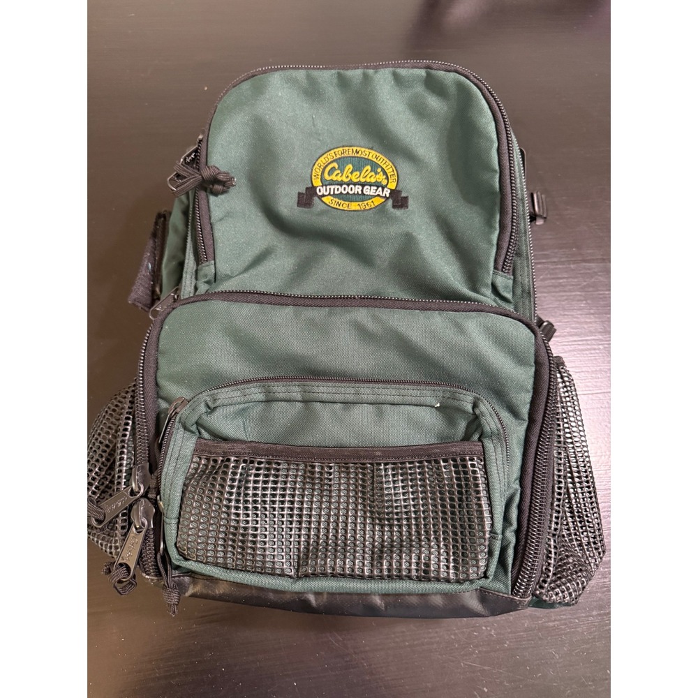 Cabelas Outdoor Gear Backpack Forest Green Fishing Hiking Daypack Bag